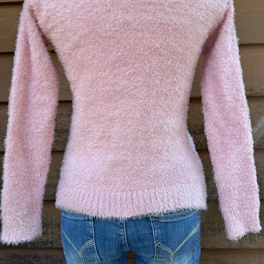 Epic Threads Pink Fuzzy Knit Sweater With Unicorn Design - Picture 10 of 10